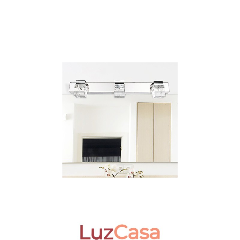 Luminária de parede moderna com cúpula de vidro bolha estilo espelho frontal