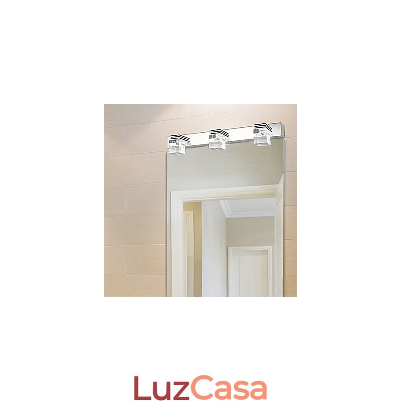 Luminária de parede moderna com cúpula de vidro bolha estilo espelho frontal