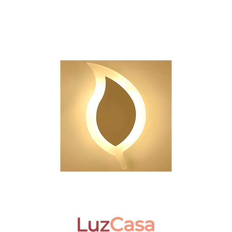 Criativo Simples Moda Moderna Acrílico Contraído Luminária de Parede Liga Pequenas Folhas Luz