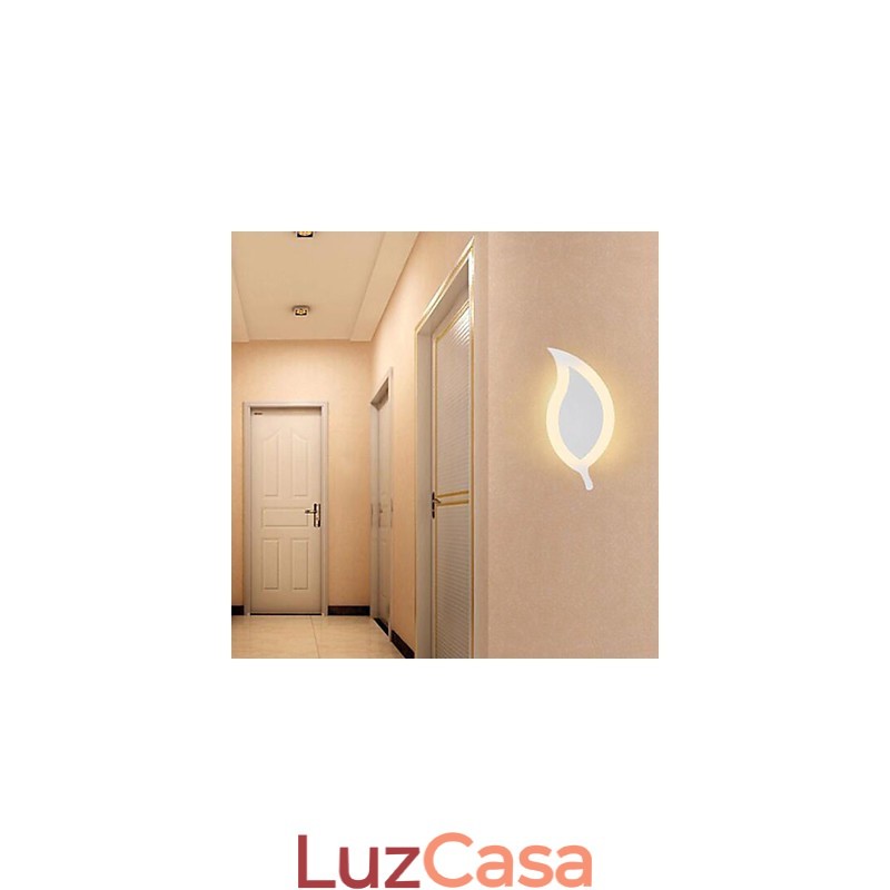 Criativo Simples Moda Moderna Acrílico Contraído Luminária de Parede Liga Pequenas Folhas Luz