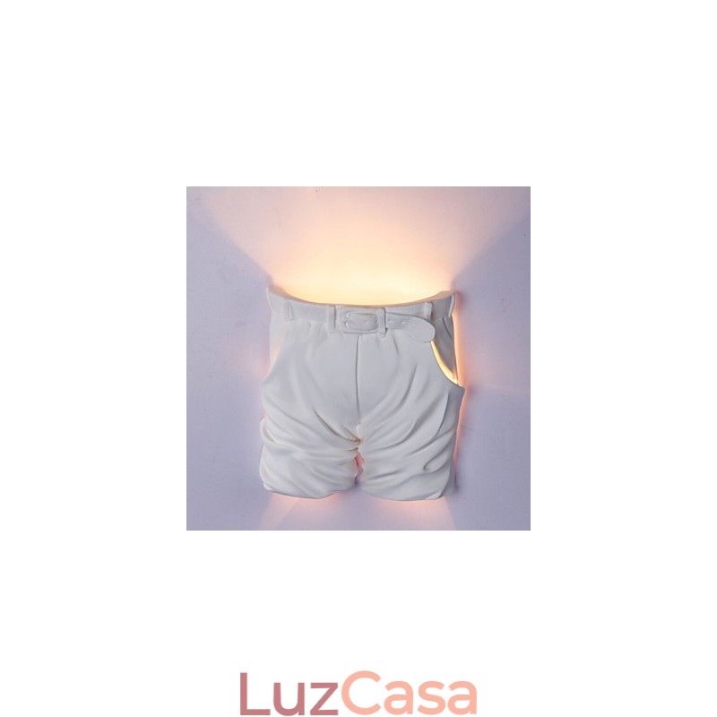 Luminária de parede de gesso para quarto infantil criativa contemporânea e contraída