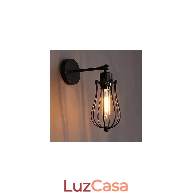Luminária de parede decorativa de ferro forjado retrô com toranja e personalidade criativa