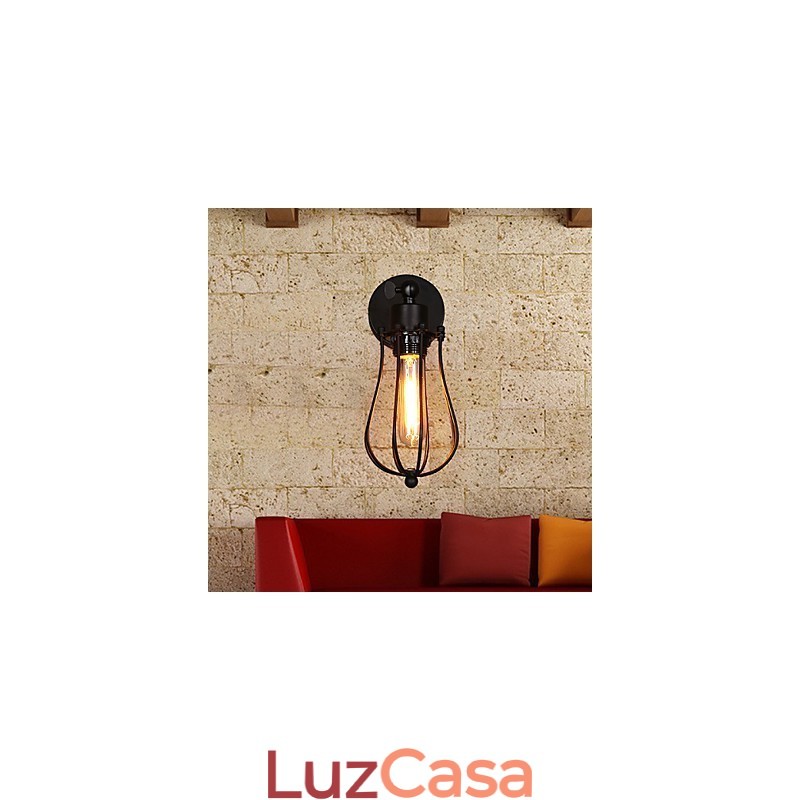 Luminária de parede decorativa de ferro forjado retrô com toranja e personalidade criativa