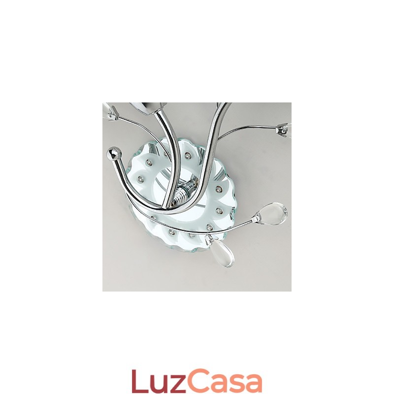 Flores criativas contemporâneas e contraídas Luzes de parede de cristal criativo