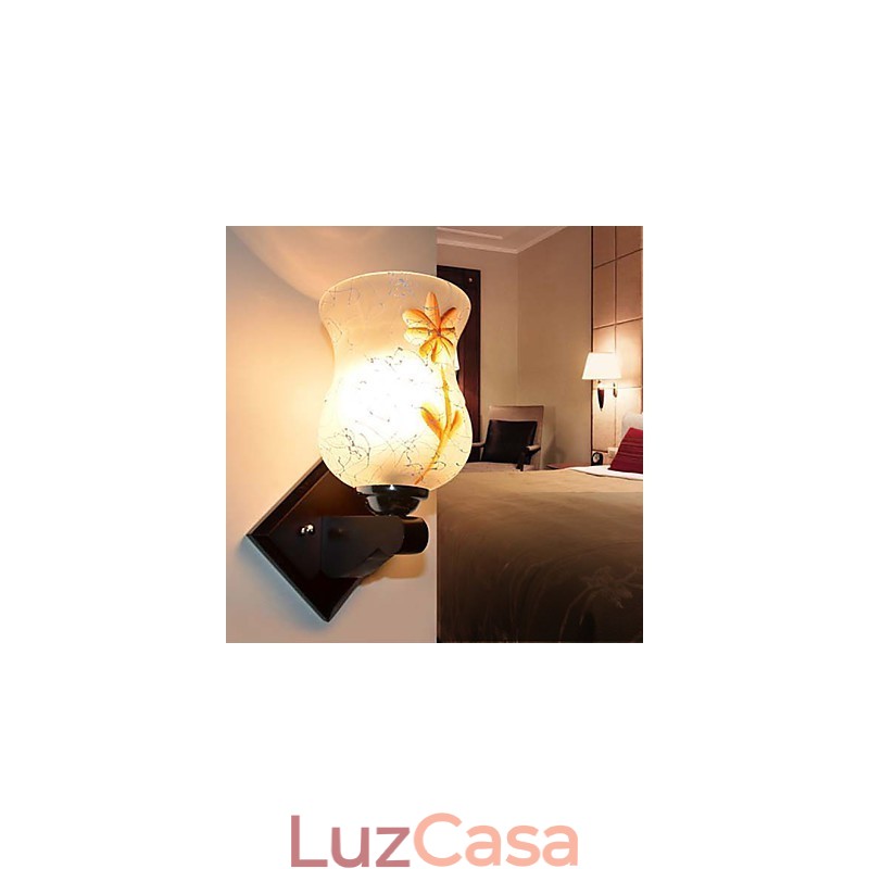 Luminária de parede criativa de madeira maciça para quarto, cabeceira de cama, luzes