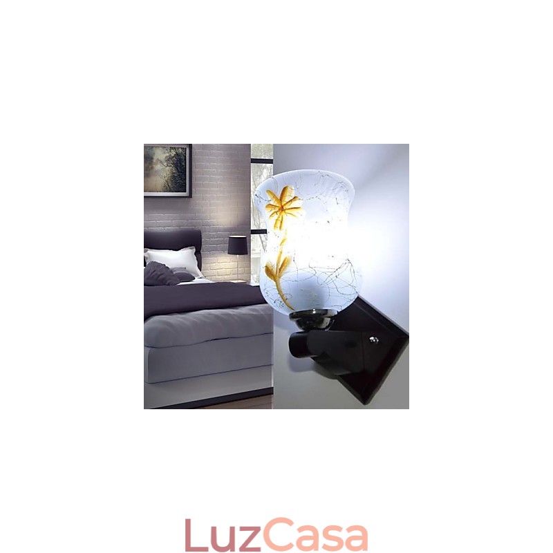 Luminária de parede criativa de madeira maciça para quarto, cabeceira de cama, luzes