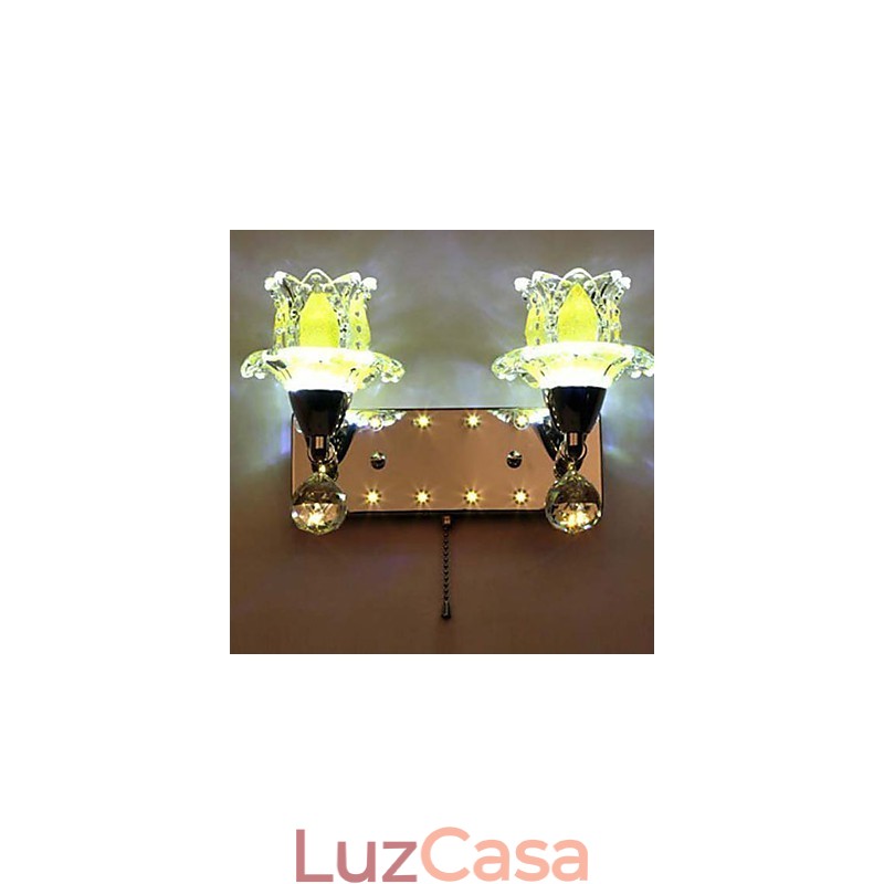 Luminária de parede de cristal criativa contemporânea e contratada