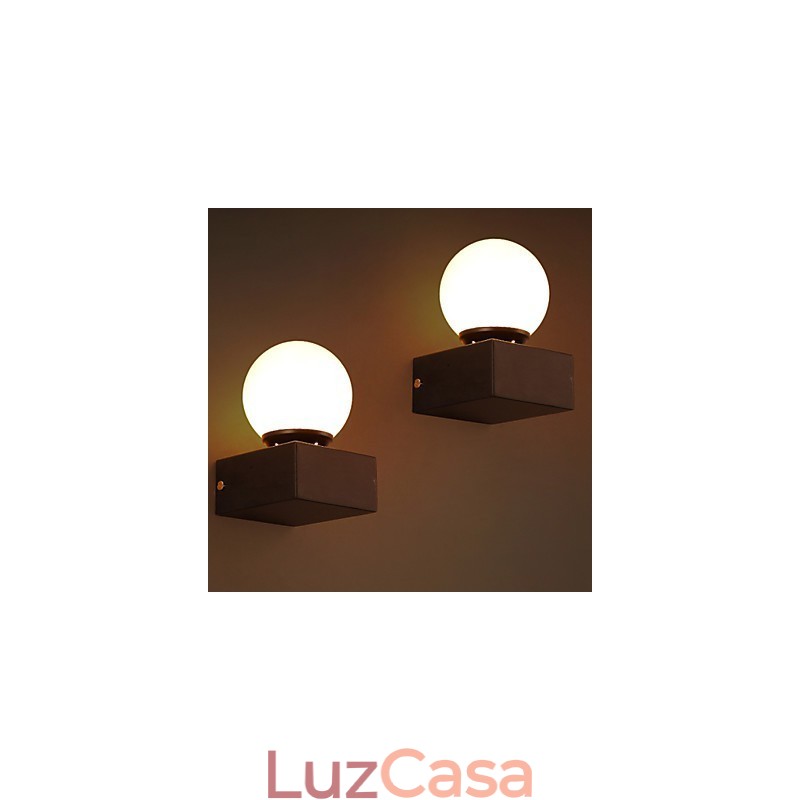 Luminária de parede criativa Ball Loft Luminária de parede de ferro forjado Restaurando luzes de maneiras antigas