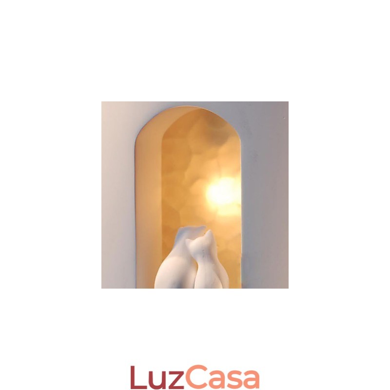 Moda Quente Quarto Infantil Pendurado Luz Criativa Kitty Gesso Lâmpada de Parede Luzes