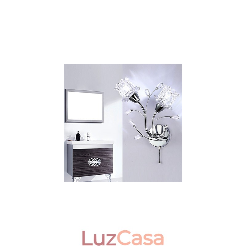 Luminária de parede de cristal criativa contemporânea e contratada
