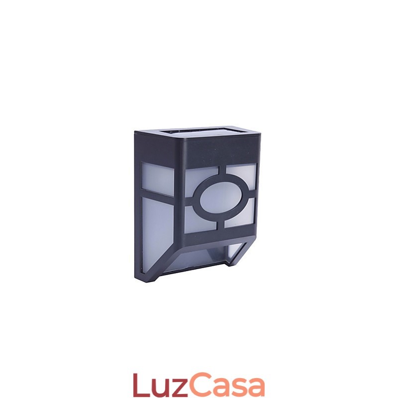 Luminária de parede com energia solar amarela quente para deck com 2 lanternas
