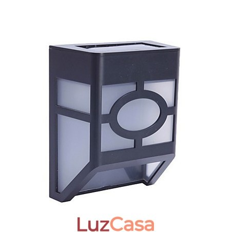 Luminária de parede com energia solar amarela quente para deck com 2 lanternas Luminária de parede com energia solar amarela quente para deck com 2 lanternas