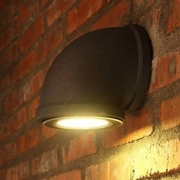 Luminária de parede estilo loft, vintage, para balcão de bar, com cano de água, holofote, iluminação para lote, lâmpada para varanda e escada