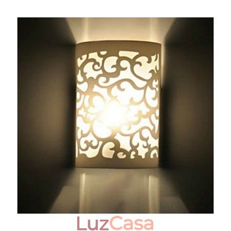 Decoração de alta qualidade ALL BLUE de padrões ou desenhos esculpidos em luminária de parede de madeira