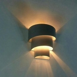 Luminária de parede espiral de design moderno de alta qualidade Luminária de parede criativa