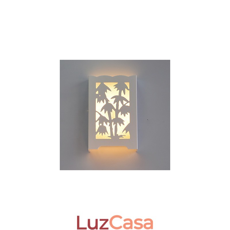 Moderno Criativo Branco Esculpir Padrões Ou Desenhos Em Madeira Bambu Lâmpada De Parede Luzes