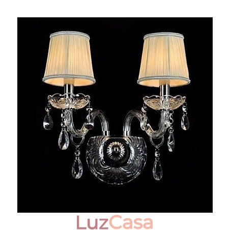 Cristal Mini Estilo Arandelas de Parede Vela Luzes de Parede Modernas Contemporâneas Vidro