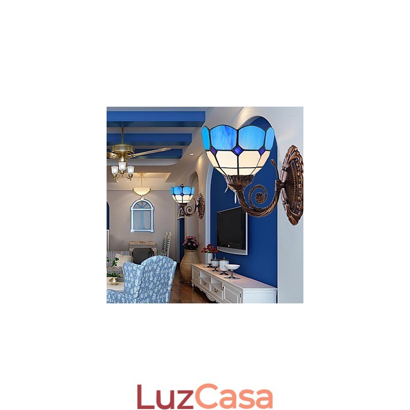 Tipo Europa Restaurando Formas Antigas Luminária de Parede Criativa Luzes de Vidro Mediterrâneas