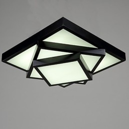 Luminária de teto quadrada embutida moderna contemporânea em metal