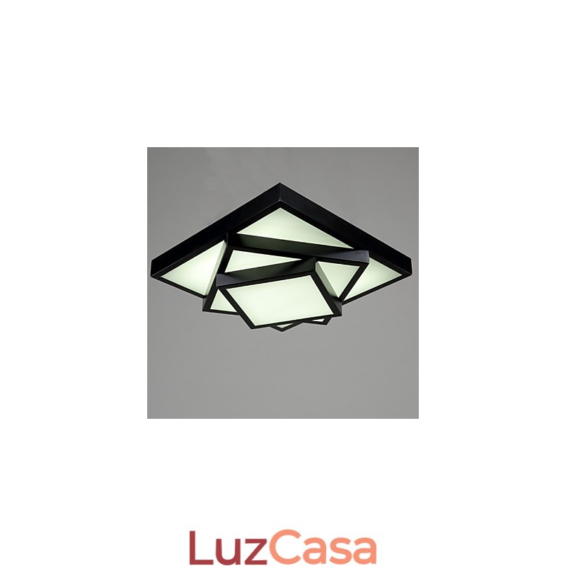 Luminária de teto quadrada embutida moderna contemporânea em metal