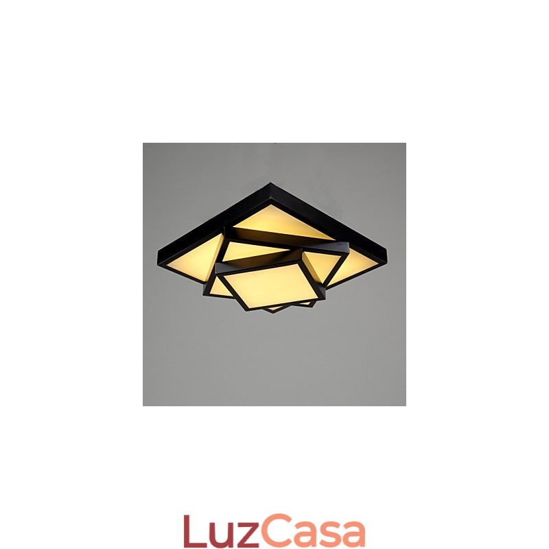 Luminária de teto quadrada embutida moderna contemporânea em metal