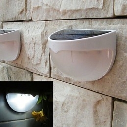 Lâmpada Solar Alimentada por Energia Solar Luz de Jardim Externa Sensor Automático Luz Solar Ativada (Branco)