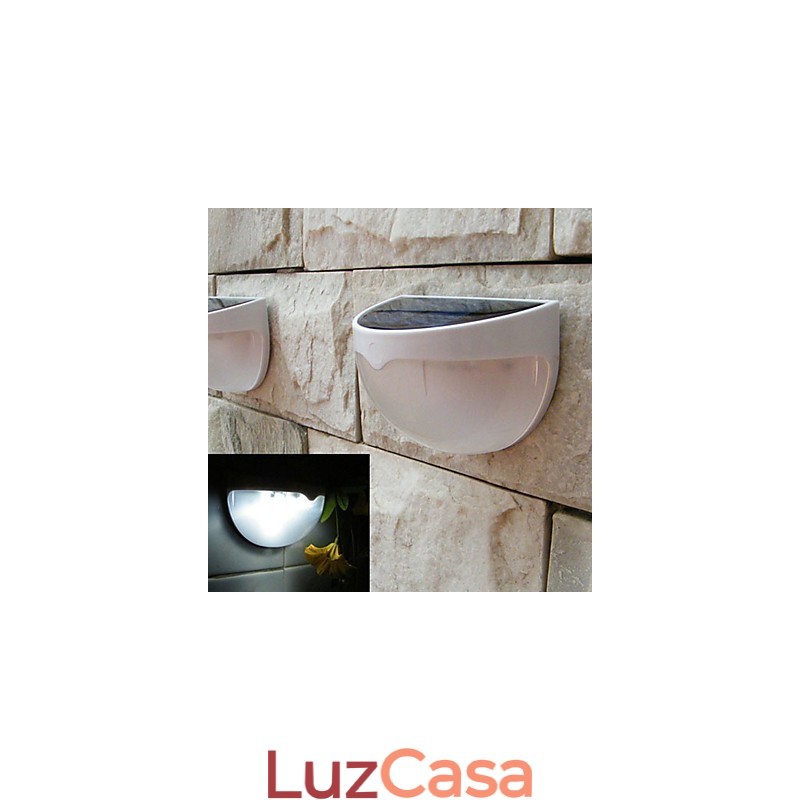 Lâmpada Solar Alimentada por Energia Solar Luz de Jardim Externa Sensor Automático Luz Solar Ativada (Branco)