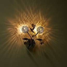 Apliques de parede Cristal Mini Estilo Moderno Contemporâneo Metal