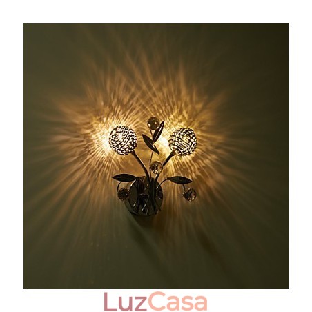 Apliques de parede Cristal Mini Estilo Moderno Contemporâneo Metal