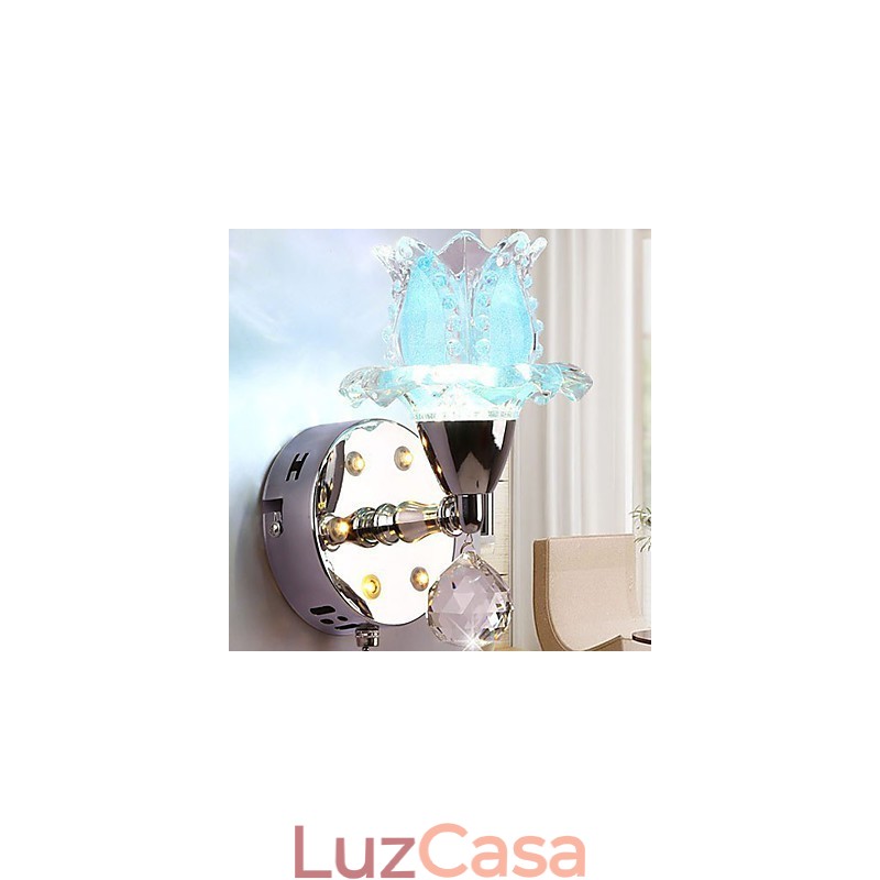 Luminária de parede de cristal criativa contemporânea e contratada
