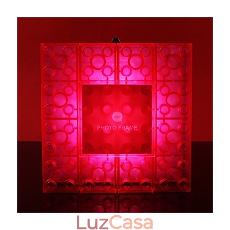Blocos criativos Moldura Luz Colorida Bonitos Pequenos Presentes Lâmpada de Parede Cinto Gancho Luzes