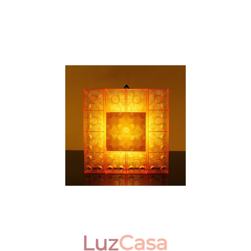 Blocos criativos Moldura Luz Colorida Bonitos Pequenos Presentes Lâmpada de Parede Cinto Gancho Luzes