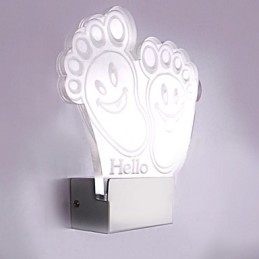 Luminária de parede acrílica PVC Lâmpada de luz Chip Moderna Contemporânea Metal
