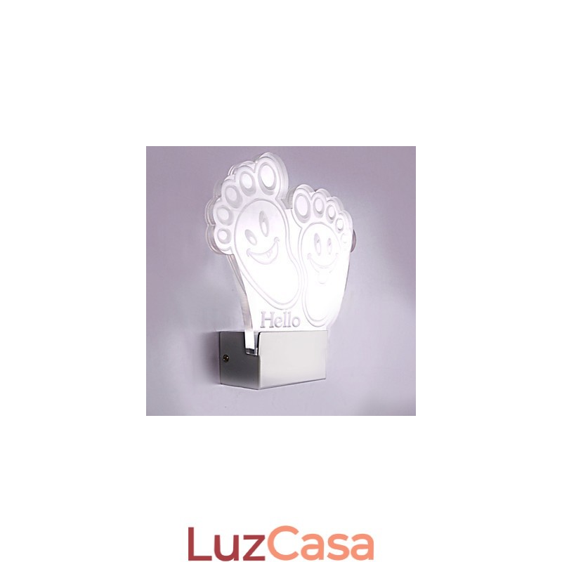 Luminária de parede acrílica PVC Lâmpada de luz Chip Moderna Contemporânea Metal