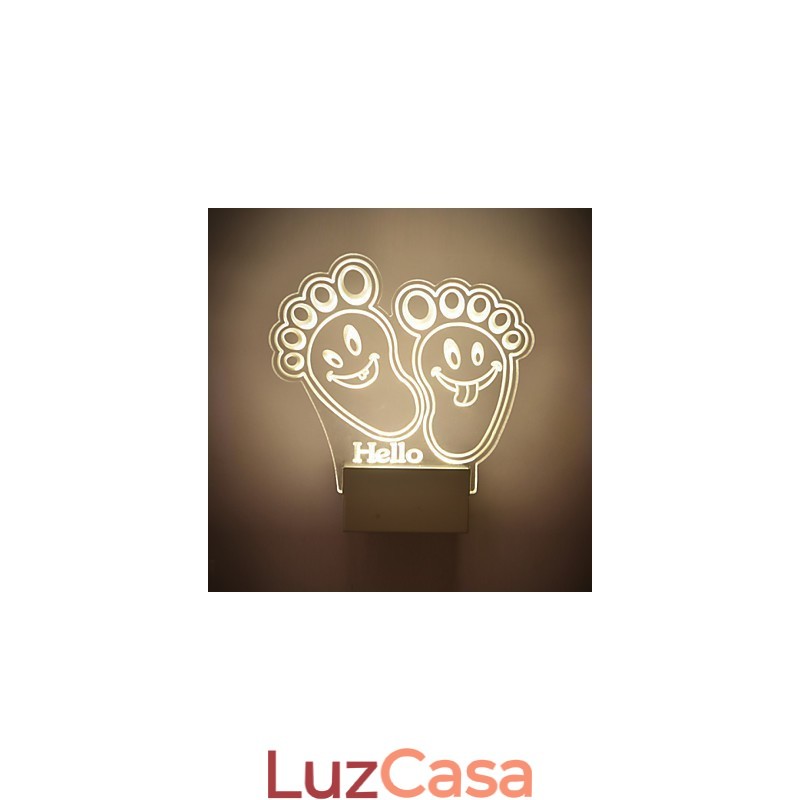 Luminária de parede acrílica PVC Lâmpada de luz Chip Moderna Contemporânea Metal