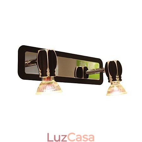 Luzes de parede pretas modernas Luzes de banheiro com 2 luzes