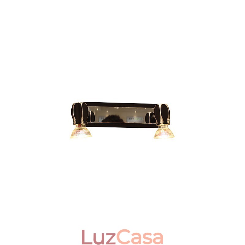 Luzes de parede pretas modernas Luzes de banheiro com 2 luzes