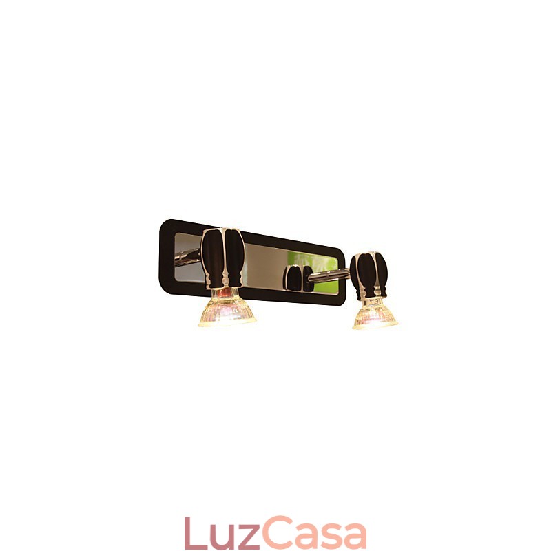Luzes de parede pretas modernas Luzes de banheiro com 2 luzes