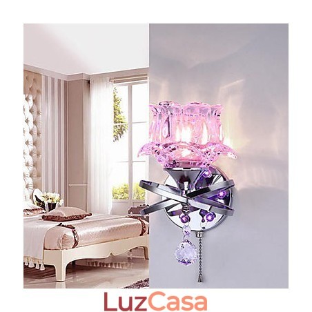Luminária de parede de cristal criativa contemporânea e contratada Luminária de parede de cristal criativa contemporânea e contratada
