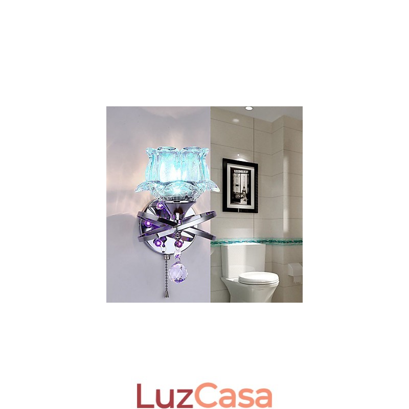 Luminária de parede de cristal criativa contemporânea e contratada