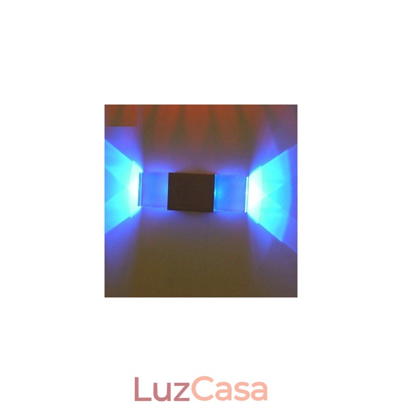 Luminária de parede quadrada de alumínio, modelo de bar criativo, arandelas de parede modernas e contemporâneas de metal