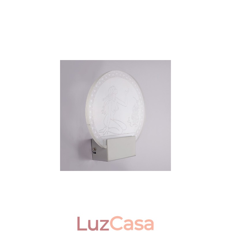 Luminária de parede acrílica PVC Lâmpada de luz Chip Moderna Contemporânea Metal 5W