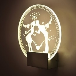 Luminária de parede acrílica PVC Luminária moderna contemporânea Metal