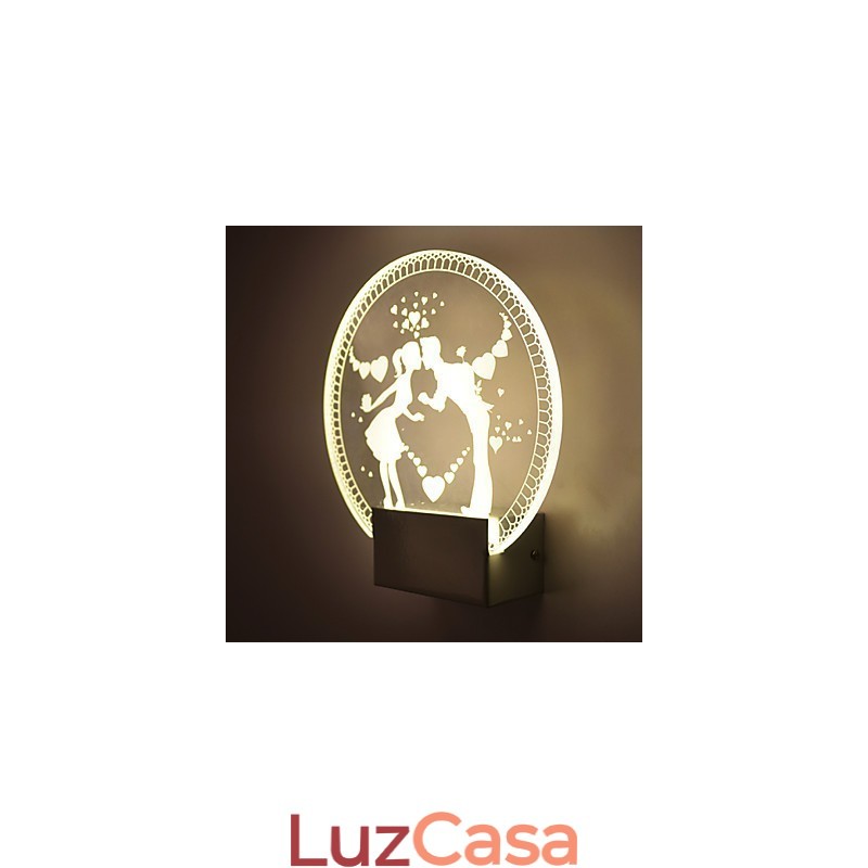 Luminária de parede acrílica PVC Luminária moderna contemporânea Metal
