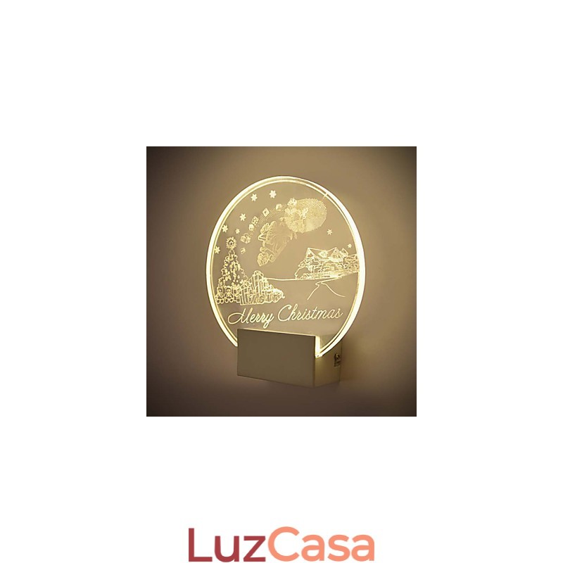 Luminária de parede acrílica PVC Luminária moderna contemporânea Metal
