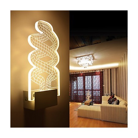 Luminária de parede acrílica PVC Lâmpada de luz Chip Moderna Contemporânea Metal Luminária de parede acrílica PVC Lâmpada de luz Chip Moderna Contemporânea Metal
