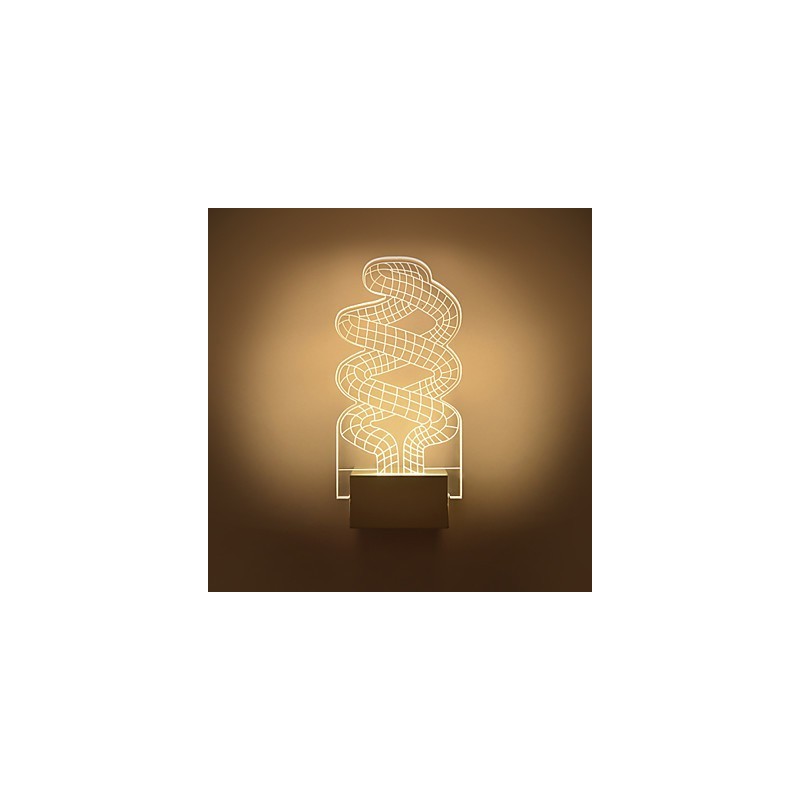 Luminária de parede acrílica PVC Lâmpada de luz Chip Moderna Contemporânea Metal