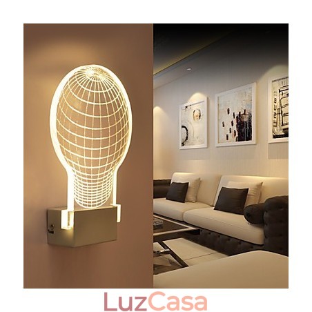 Luminária de parede acrílica PVC Lâmpada de luz Chip Moderna Contemporânea Metal Luminária de parede acrílica PVC Lâmpada de luz Chip Moderna Contemporânea Metal
