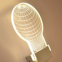 Luminária de parede acrílica PVC Lâmpada de luz Chip Moderna Contemporânea Metal