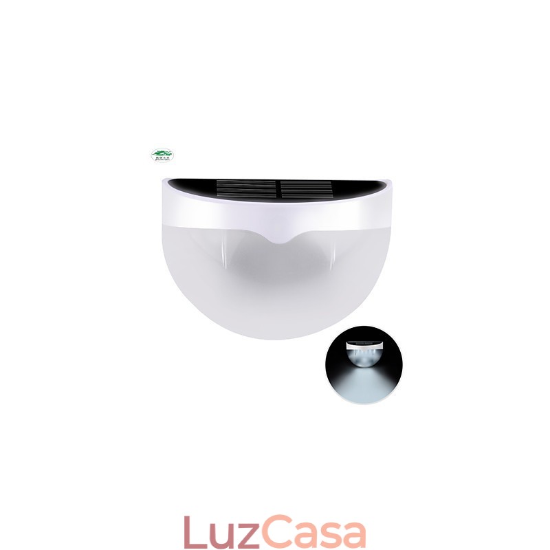 Lâmpada solar à prova d'água IP55 branca + preta